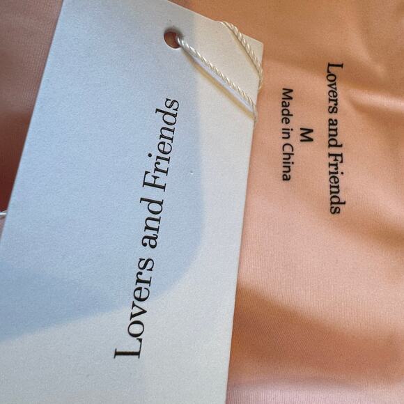 Lovers + Friends Pastel Pink Bikini Bottom MEDIUM High Cut Cheeky Lilibet NEW - Picture 6 of 6